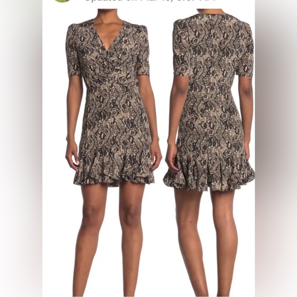 Veronica Beard Silk Snake Skin Print Dress